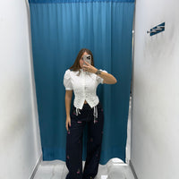 Camicia laced up 39412