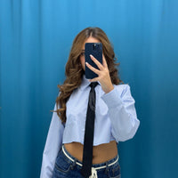 Camicia corta con cravatta 18014