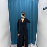 Vestito "Noir Buttoned"-2288