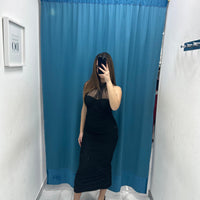 Vestito longuette con scollo lurex 18277