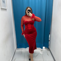 Vestito longuette velluto 24466