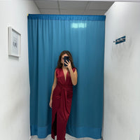 Vestito lungo con spacco 6005