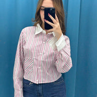 Camicia a righe con polsino 50818