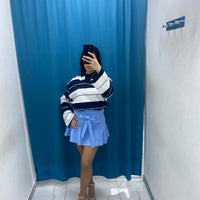 Gonna plissettata celeste 9022
