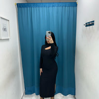 Vestito lungo con spacco 16217