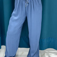 Pantalone palazzo satin 24205