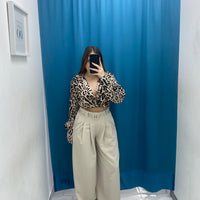 Pantalone wide leg con cintura 18065