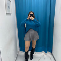 Gonna plissettata in lana 8040