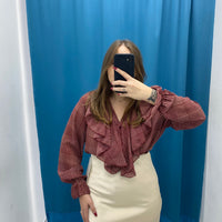 Camicia con rouches rossa 1882