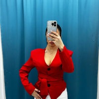 Giacca con cintura 6817