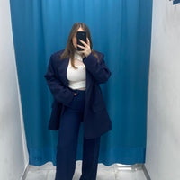 Giacca oversize blu 3773