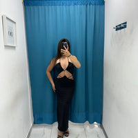 Vestito longuette cut out 17619