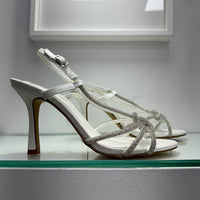 Sandali strass bianco