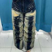 Jeans Wide Leg con Frange-22101