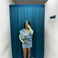 Coordinato gilet denim e gonna 030