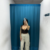 Pantalone cargo beige