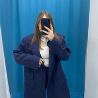 Giacca oversize blu 3773