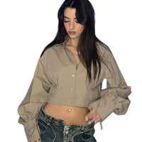 Camicia Cropped "Chloe Tie"-065