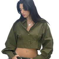 Camicia Cropped "Chloe Tie"-065