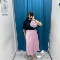 Gonna satin rosa 1166