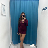 Vestito corto con fiocco 18059