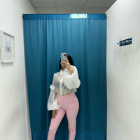 Pantalone slim fit rosa 8870