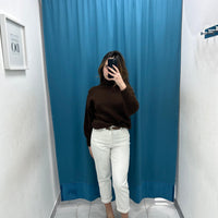 Jeans mom fit bianco 9056