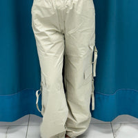 Pantalone cargo beige