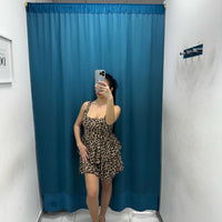 Vestito balze leopardato 41219