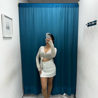 Gonna bianca con brillantini 605