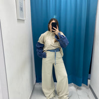 Pantalone di tuta con risvolto