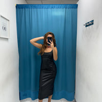 Vestito longuette in ecopelle 30444