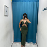 Vestito longuette cut out 17619