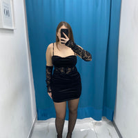 Vestito con manicotti in ricamo 6723