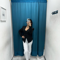 Jeans bianco wide leg 33813