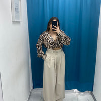 Pantalone wide leg con cintura 18065