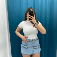 Gonna cargo denim