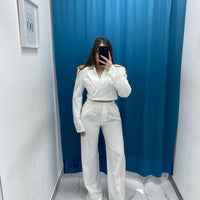 Tailleur giacca crop e pantalone 38411