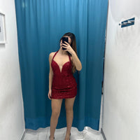 Vestito con scollo a cuore paillettes 15467