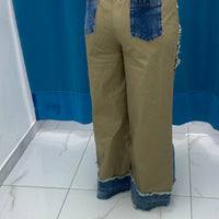 Pantalone denim/ beige 26074