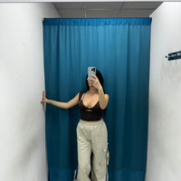 Pantalone cargo beige
