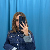Giacca denim crop 12428
