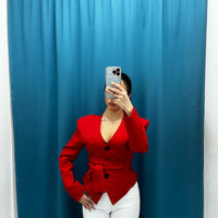 Giacca con cintura 6817