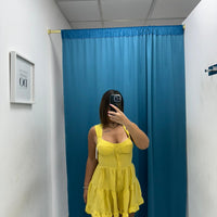 Vestito corto in lino 8983