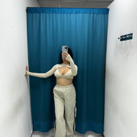 Pantalone cargo beige