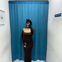 Vestito longuette con scollo 13584