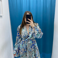 Vestito a portafoglio a fiori 5839