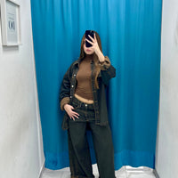 Coordinato denim sabbiato 180