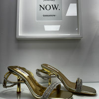 Sandali oro con strass 2252