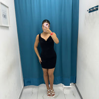 Vestito corto con scollo 6069